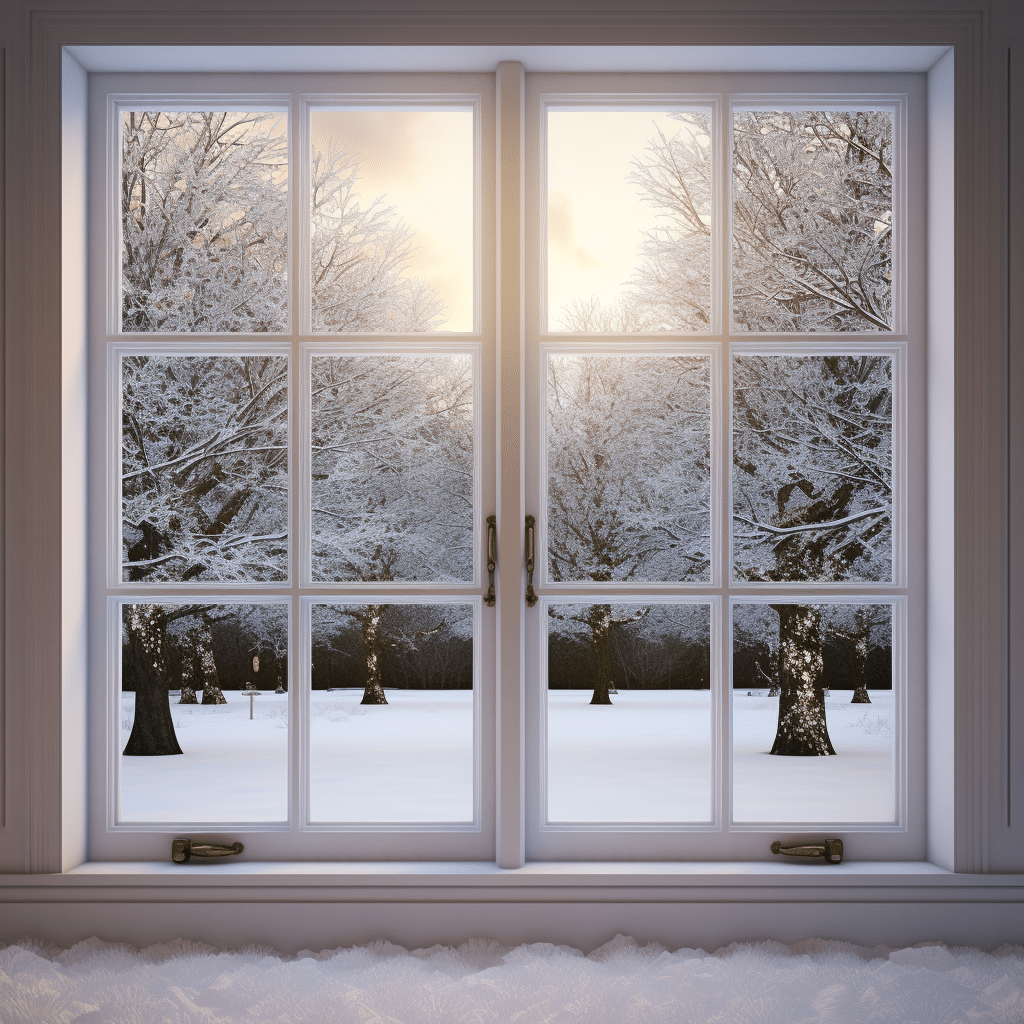winter windows in the snow