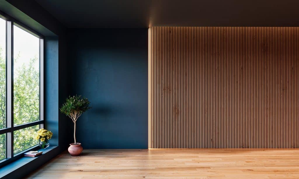 Add texture and interest with interior wood walls